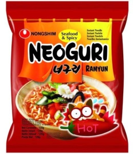 농심 너구리 매운맛 Instant Noodles Neoguri Ramyun Hot (120g/20)