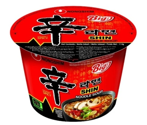 Koreański ramen, Shin duża miska, Nongshim (114g/16)