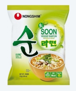 Koreański ramen, Soon Veggie, Nongshim (112g/20