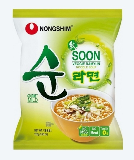Koreański ramen, Soon Veggie, Nongshim (112g/20